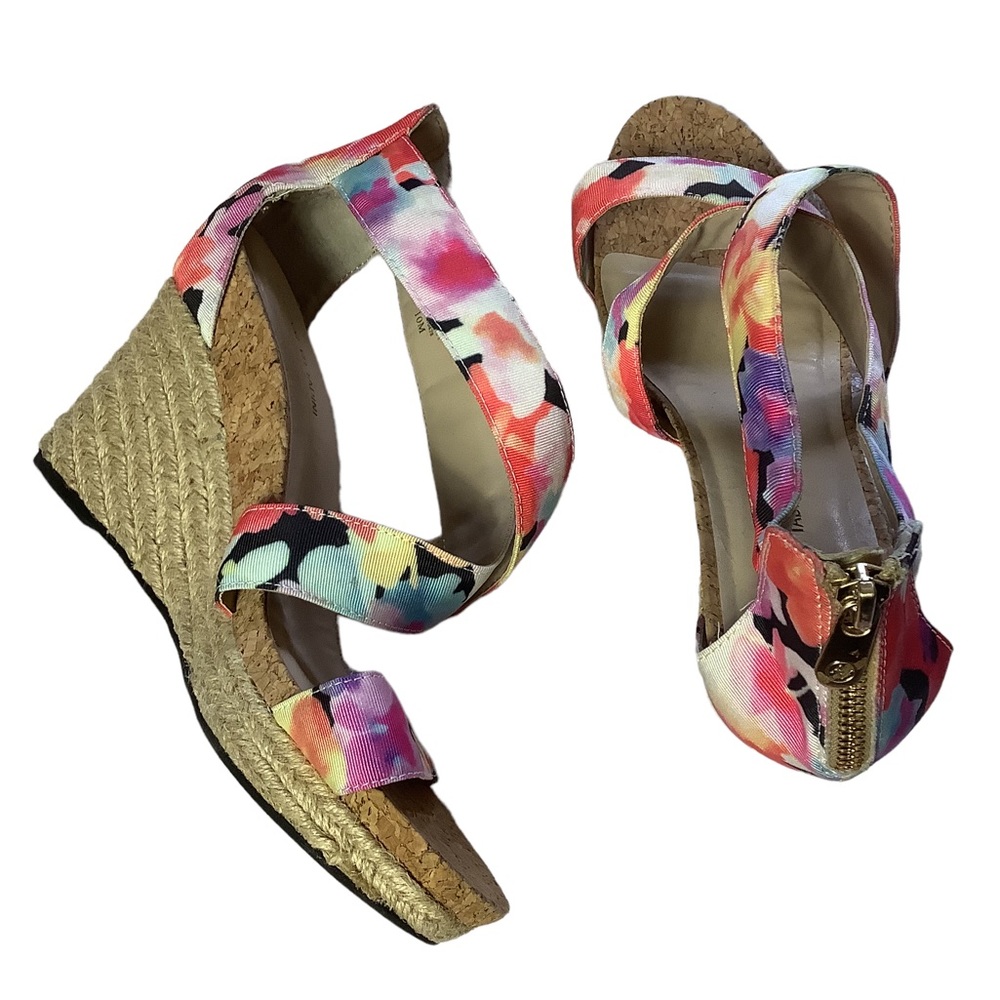 Adrienne Vittadini Fabric Clarity Wedge Sandal